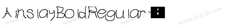Ainslay Bold Regular字体转换